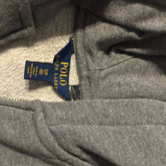 Polo Ralph Lauren Boys Long Sleeve Full Zip Hoodie Size 8  Heather Gray - Picture 2 of 6